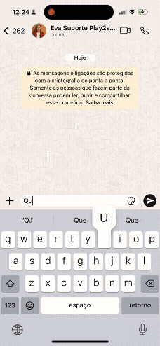 Conversa WhatsApp com Eva